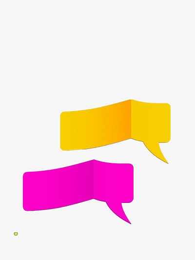 黄色与粉色的立体对话框