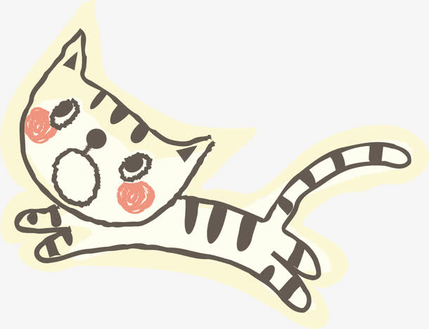 可爱卡通小花猫