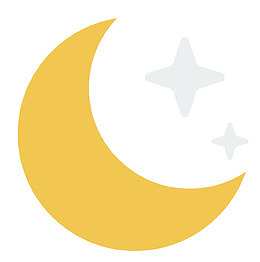 矢量月亮星星素材