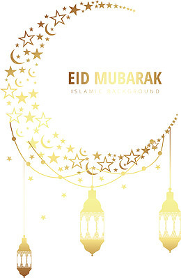 星星月亮花纹海报