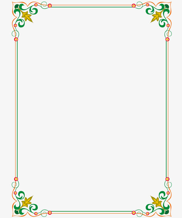 细条纹红绿对称黑板报边框