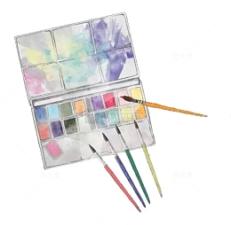 手绘颜料盒