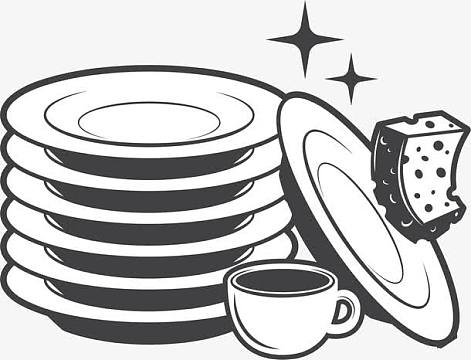 盘子 干净 生活 家居 黑白