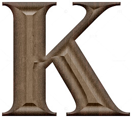 木质雕刻字母K