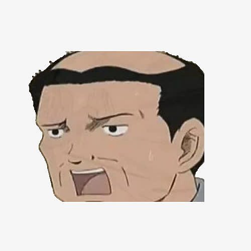 卡通脱发大叔png