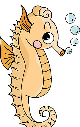 卡通可爱小海马