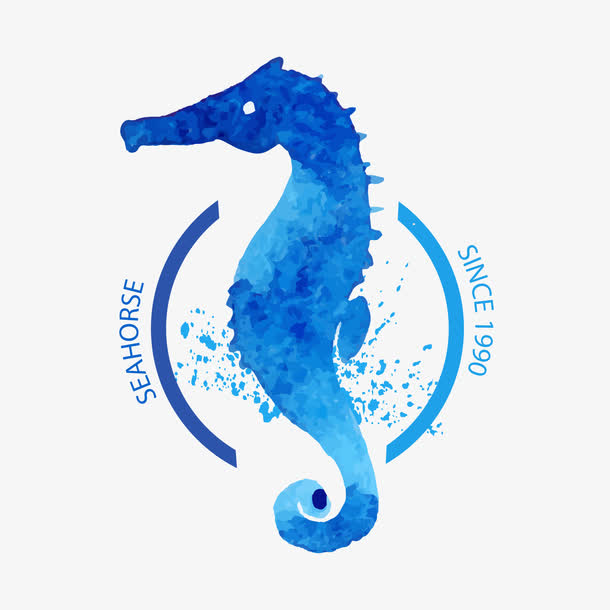 关键词 : 清新,水彩,蓝色,标签,海马