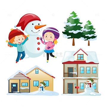 矢量图卡通场景素材_矢量图卡通场景图片元素-觅元素