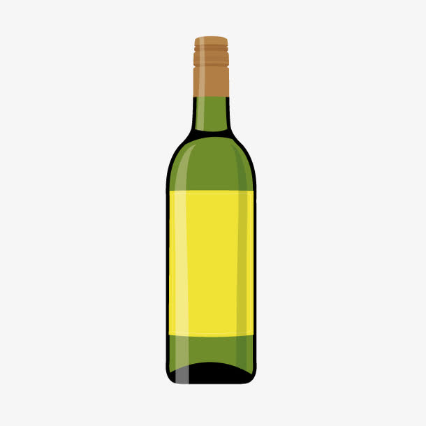 绿色卡通酒瓶创意