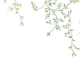 小清新绿叶装饰图案素材