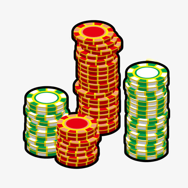 矢量彩色圆形游戏币