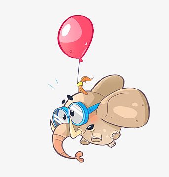 小象飞行(511x536)png抽象扁平彩绘矢量背景(2370x2148)aipng彩色抽象