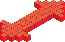 橙红色马赛克箭头图标