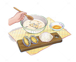 往盘子里添加油