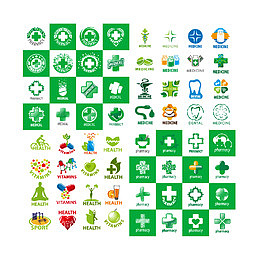 药片LOGO标志矢量图