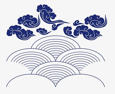 云朵花纹素材_云朵花纹图片元素-觅元素