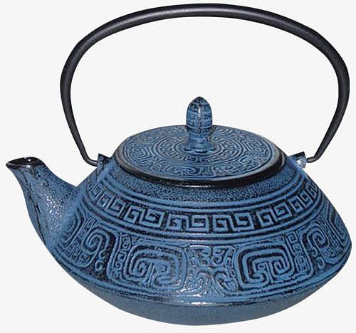 复古花纹茶壶