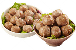 两碗美味牛肉丸