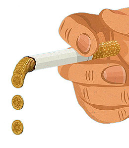 抽烟等于抽钱