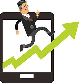 踩着折线上升的白领