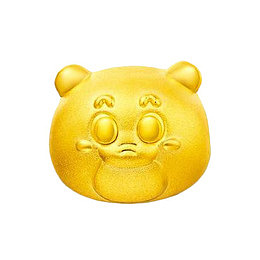 周大福象扑君黄金吊坠