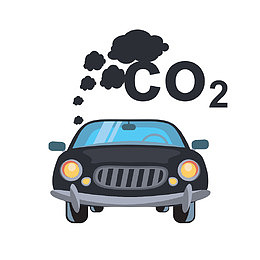 排放尾气的汽车