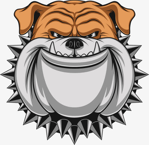 愤怒的卡通狗狗