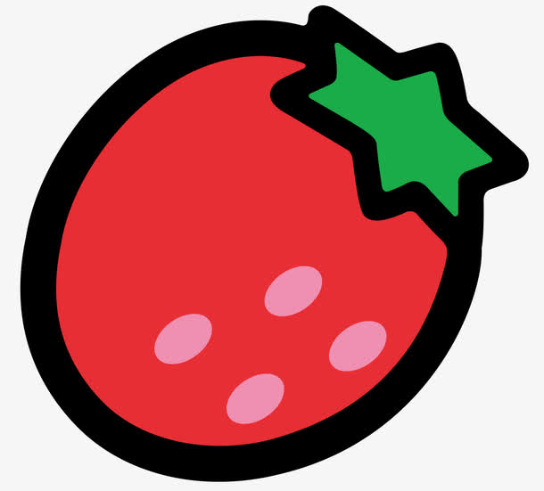 一个卡通草莓