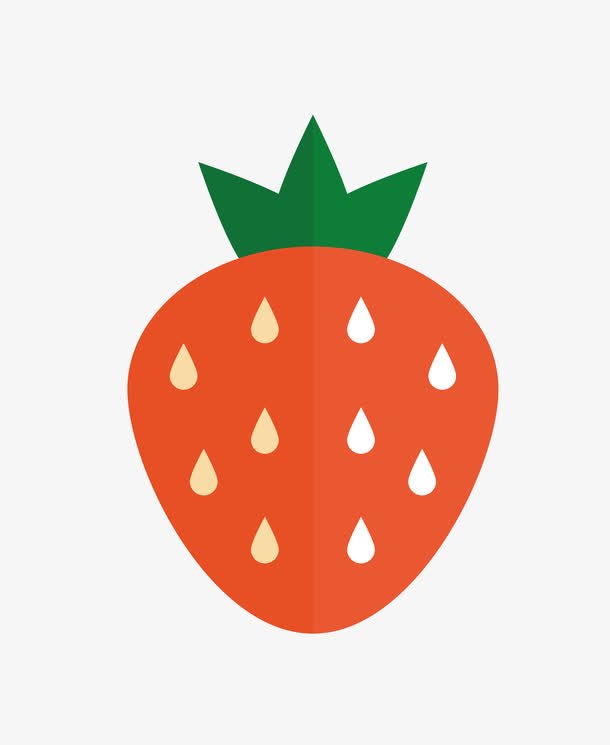 红色矢量草莓