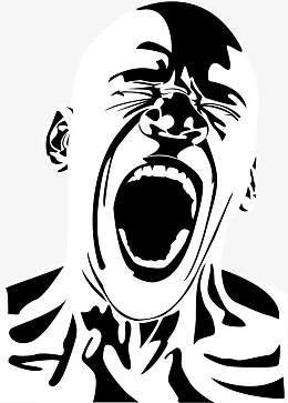 卡通手绘人物焦急状态