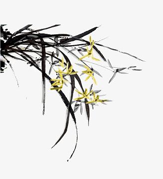 水墨画植物素材
