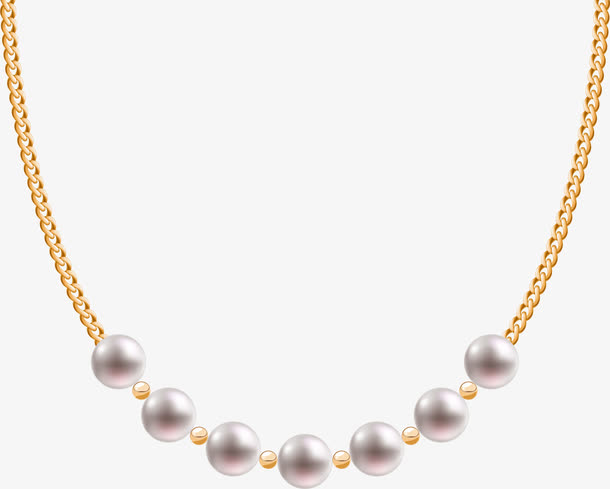 金色珍珠项链免抠素材免费下载_觅元素51yuansu.com