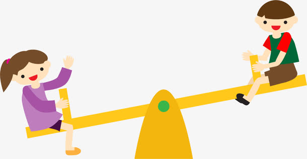 晚跷跷板的小朋友免抠素材免费下载_觅元素51yuansu.com