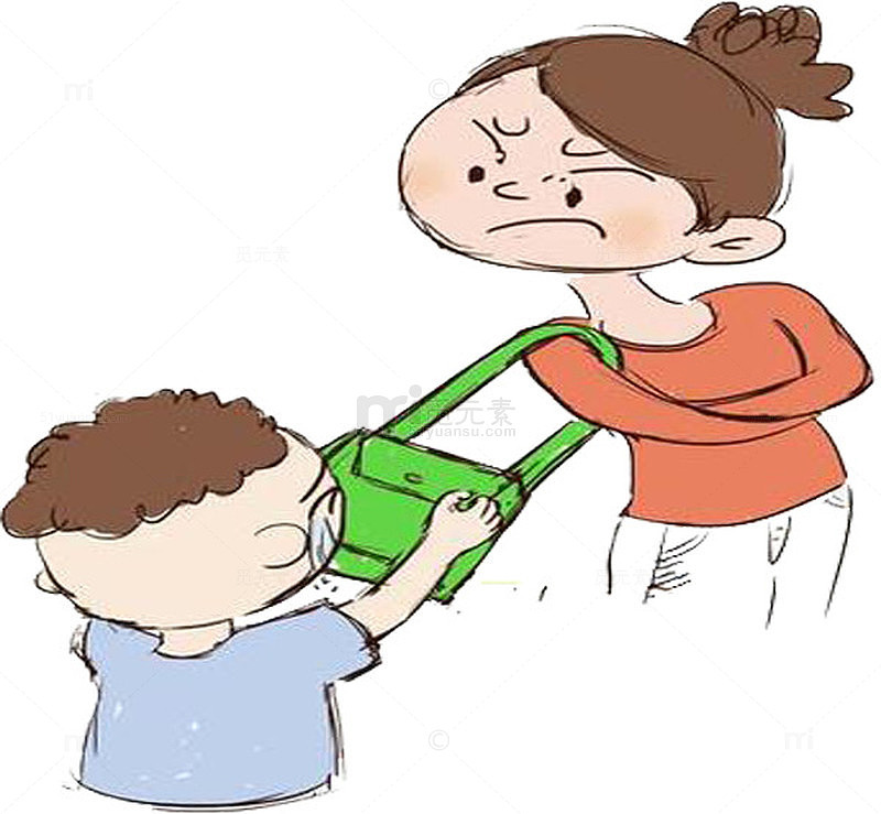 伸手抓妈妈包