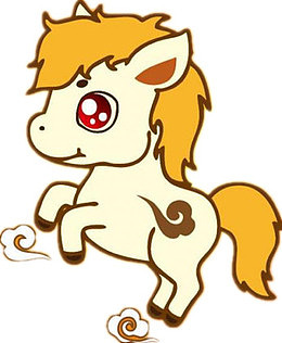 奔跑的彩绘小马