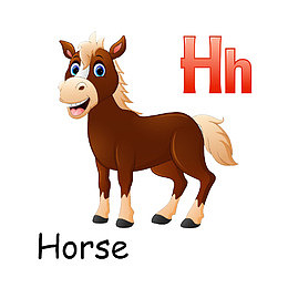 是英语卡片之字母H