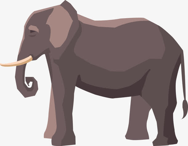 卡通大象矢量图