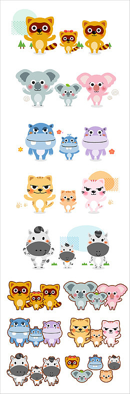 可爱的卡通动物设计