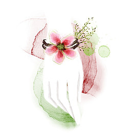 水彩底纹小清新水彩画