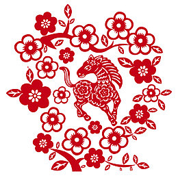 桃花剪纸