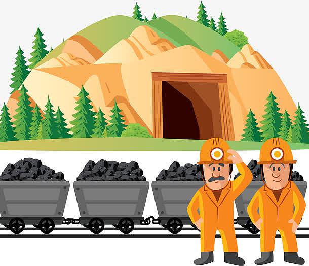 煤矿插画