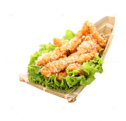 生菜配雪花鸡柳