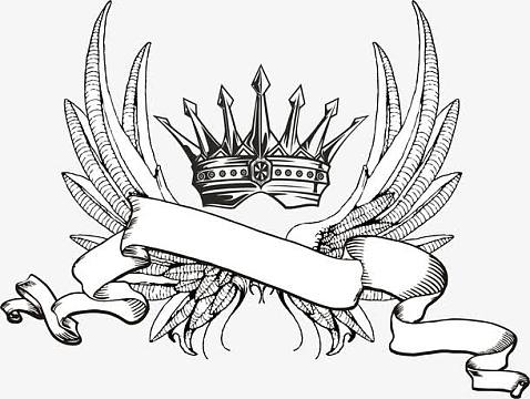 矢量手绘素描图案翅膀png可爱鸟羽毛  卡通手绘翅膀png手绘翅膀简约