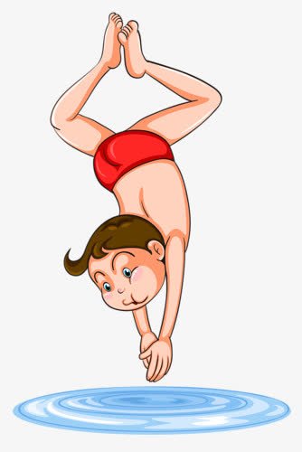 小孩跳水