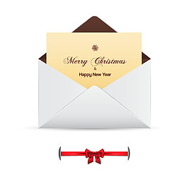 圣诞信封矢量图