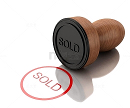 木质圆形红色印章