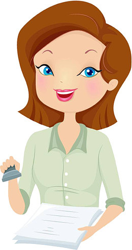 手拿印章的女子