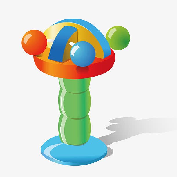 彩色圆柱形小孩玩耍玩具