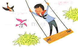 荡秋千的小孩