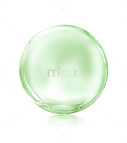 绿色圆形气泡卡通效果